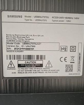 Samsung 55” Curvo – Schermo rotto lato destro