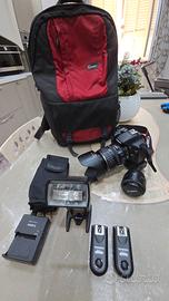Canon 550d 18-135mm - 50mm - Flash - Zaino