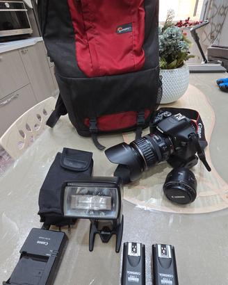 Canon 550d 18-135mm - 50mm - Flash - Zaino
