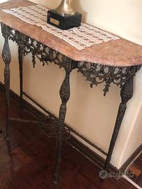 Consolle ingresso vintage in ottone