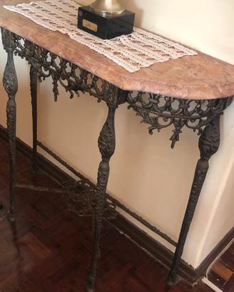 Consolle ingresso vintage in ottone
