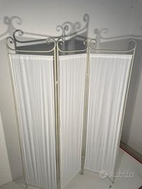 Separè in ferro e tela