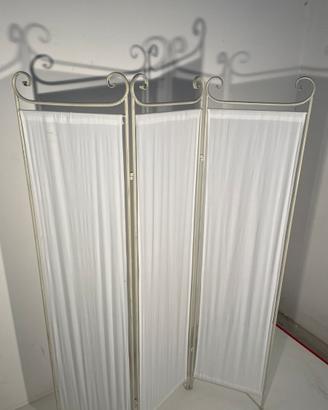 Separè in ferro e tela