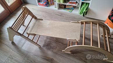 scivolo,scala e parete d'arrampicata montessoriana