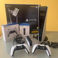 Sony Playstation 5 digital + 2 controller + base