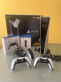 Sony Playstation 5 digital + 2 controller + base