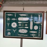 Quadro con nodi marinari in tessuto