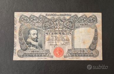Banconota 100 Lire Banco di Napoli 1908