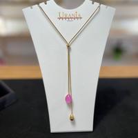 Collana minimalista regolabile - Acciaio dorato -