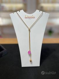 Collana minimalista regolabile - Acciaio dorato -