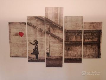 tela copia Banksy balloon girl 