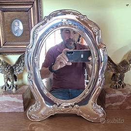 Specchio da tavolo Argento 925 massiccio cm 27x37