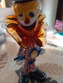 pagliaccio vetro Murano  da collezione 