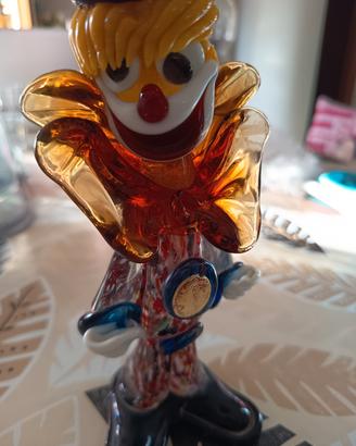 pagliaccio vetro Murano  da collezione 