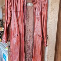 Trench Lungo in Vera Pelle – Color Mattone