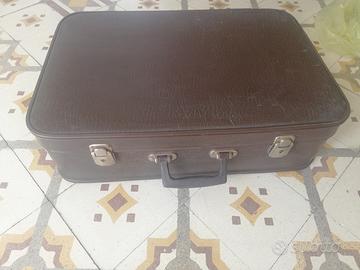 valigia marrone originale vintage anni 50/60