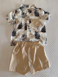 Set coordinato 2 pezzi bambino beige taglia 3/4y