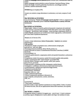 Addetto controllo qualità/produzione/impiegatizio