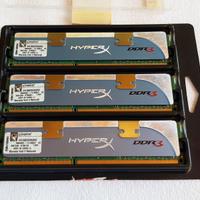 RAM Kingston HyperX 6GB (3x2GB) DDR3 1600MHz