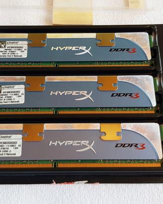 RAM Kingston HyperX 6GB (3x2GB) DDR3 1600MHz
