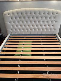 Letto in pelle con contenitore,  nuovo