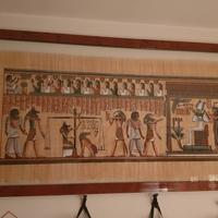 papiro egiziano originale cornice in radica