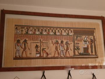 papiro egiziano originale cornice in radica