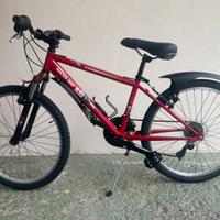 bicicletta Rockrider 5.1 ammortizzata rossa