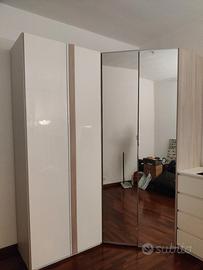 cabina armadio angolare specchio