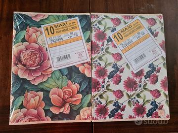 20 Quaderni Maxi Pigna Flower Righe 1R 80gr