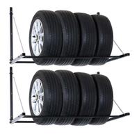 KIT DUE SUPPORTO PORTA GOMME 8 POSTI PNEUMATICI