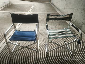 due sedie in alluminio