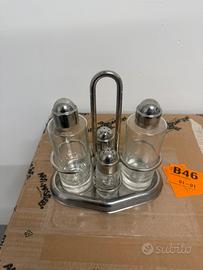 Menage set olio,aceto,sale e pepe