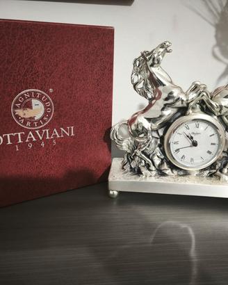 Orologio Ottaviani cavalli in argento 