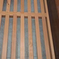 Rete letto matrimoniale con doghe in legno