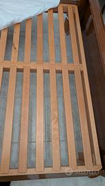 Rete letto matrimoniale con doghe in legno
