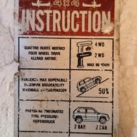 targetta istruzioni panda sisley