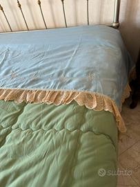 Runner da letto vintage ricamato a mano
