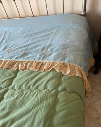 Runner da letto vintage ricamato a mano