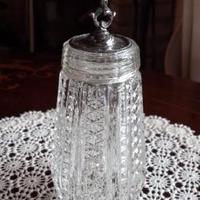 Spargizucchero in vetro e argento, primi '900