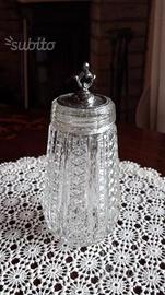 Spargizucchero in vetro e argento, primi '900