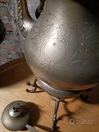 Samovar epoca in metallo argentato
