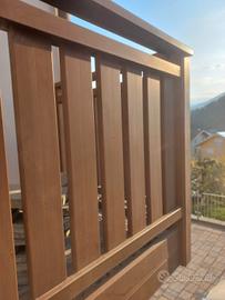 Parapetto in alluminio finto legno