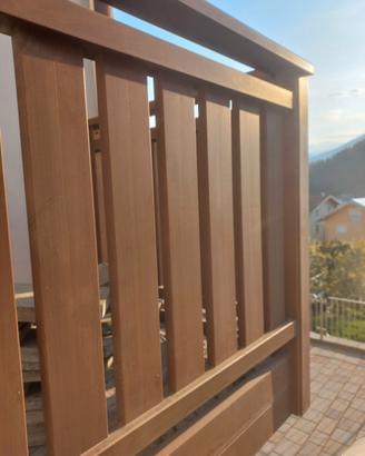 Parapetto in alluminio finto legno