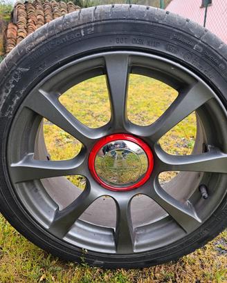 Cerchi originali Abarth 16" gommati Continental