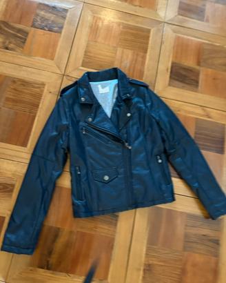 Giubbino ecopelle blu Elsy Xs / 14 anni