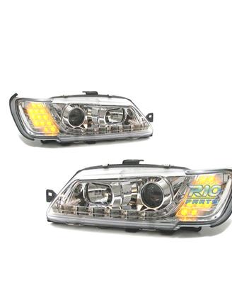 FARI PEUGEOT 306 93-97 LUCE DIURNA A LED FONDO CRO