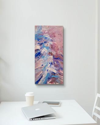 Quadro Astratto 30x60 cm fatto a mano con resina