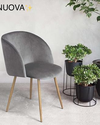 Sedia in stile poltroncina in velluto NUOVA