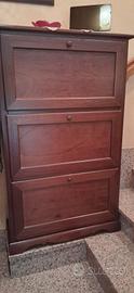 scarpiera a 3 ante in legno 